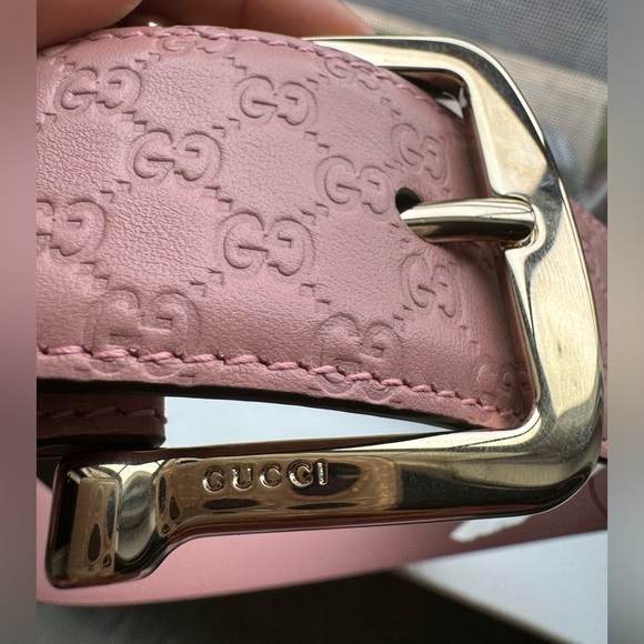 AUTHENTIC GUCCI NWT SOFT PINK BUCKLE BELT - Picture 13 of 17